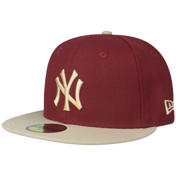 New Era 59Fifty Fitted Cap - New York Yankees cardinal camel