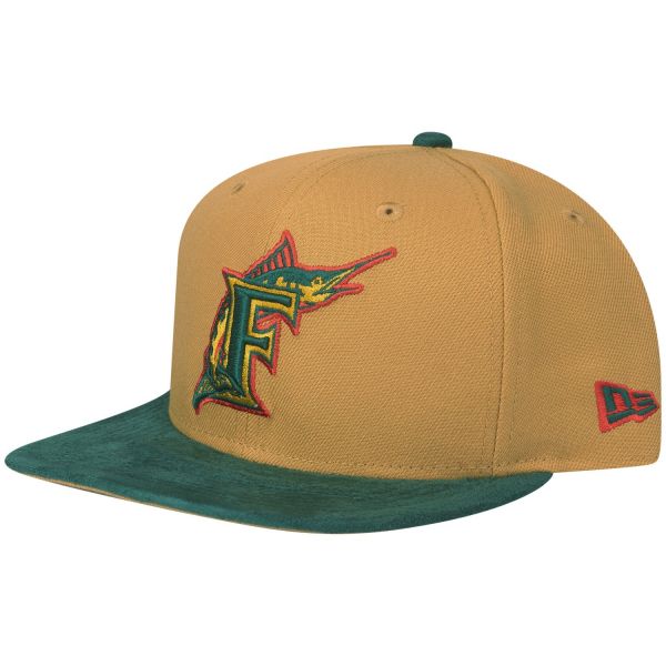 New Era Original-Fit Snapback Cap - Florida Marlins pan tan