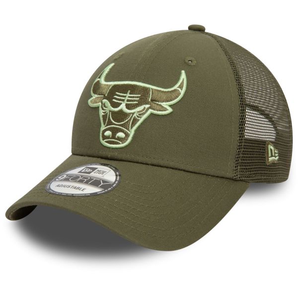 New Era 9Forty Mesh Trucker Cap - NBA Chicago Bulls olive