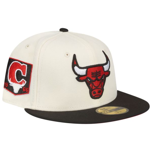 New Era 59Fifty Fitted Cap - SIDEPATCH Chicago Bulls beige