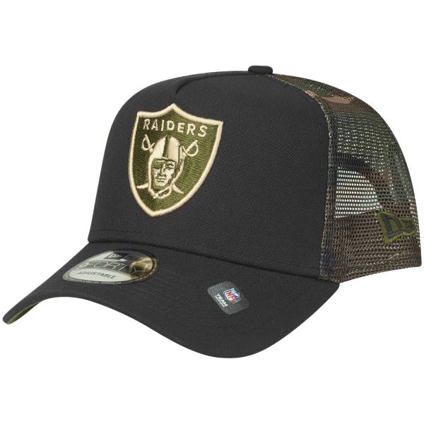 New Era Snapback Trucker Cap - Las Vegas Raiders wood camo