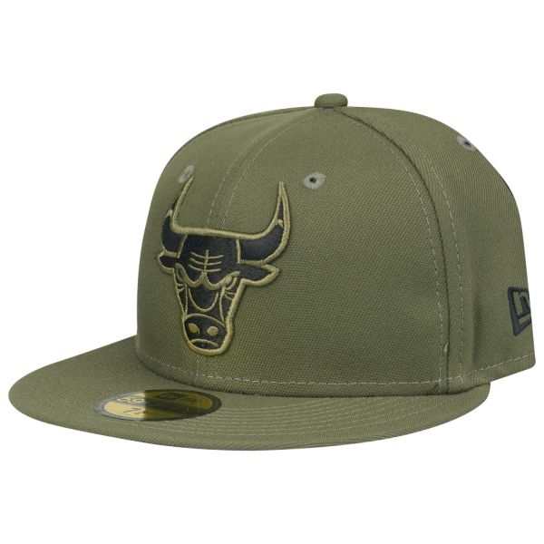 New Era 59Fifty Fitted Cap - NBA Chicago Bulls oliv