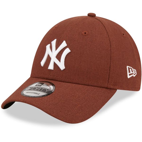 New Era 9Forty Strapback Cap - LEINEN New York Yankees braun