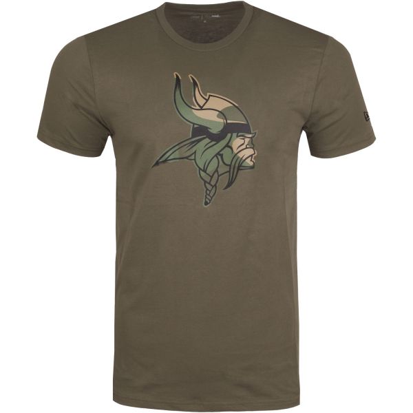 New Era Camo Logo Shirt - NFL Minnesota Vikings olive