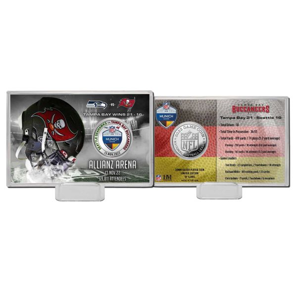 NFL MUNICH GAME Silver Coin Card Tampa Bay Buccaneers WIN