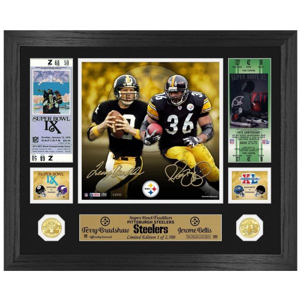 Terry Bradshaw Jerome Bettis Super Bowl Coin Photo Mint