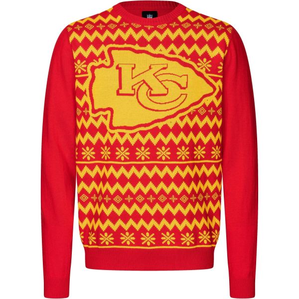 NFL Winter Sweater XMAS Knit Pullover - Kansas City Chiefs