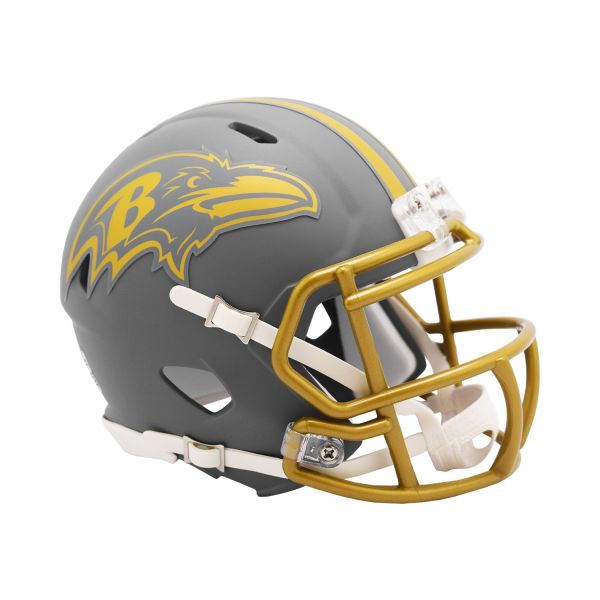 Riddell Speed Mini Football Helm - SLATE Baltimore Ravens