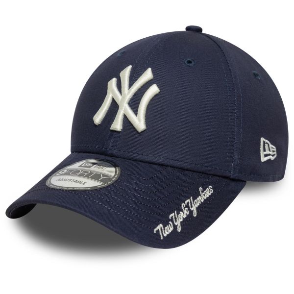 New Era 9Forty Strapback Cap - VISOR SCRIPT New York Yankees