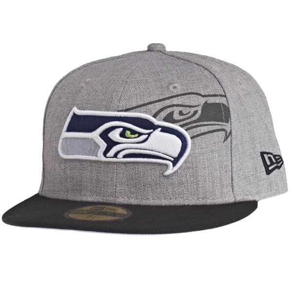 New Era 59Fifty Cap - SCREENING Seattle Seahawks gris