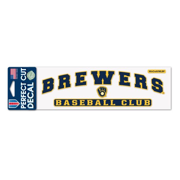 MLB Perfect Cut Aufkleber 8x25cm Milwaukee Brewers