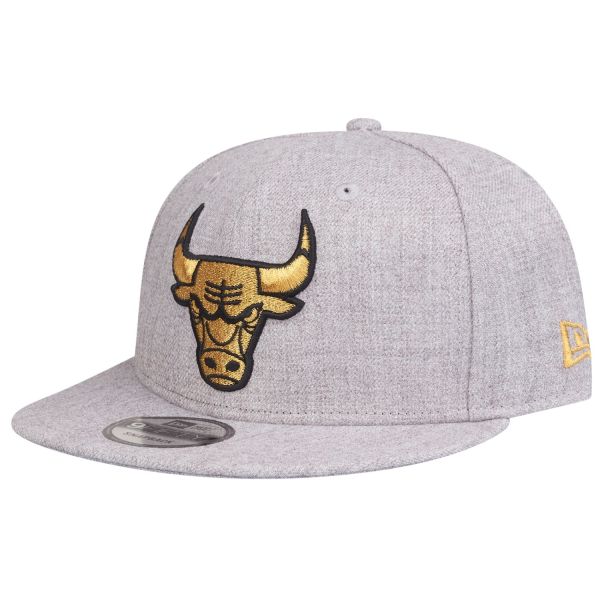 New Era 9Fifty Snapback Cap Chicago Bulls heather grau gold