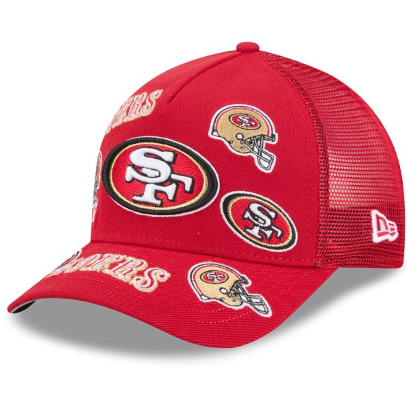 New Era 9Forty Trucker Cap PATCHES San Francisco 49ers rot