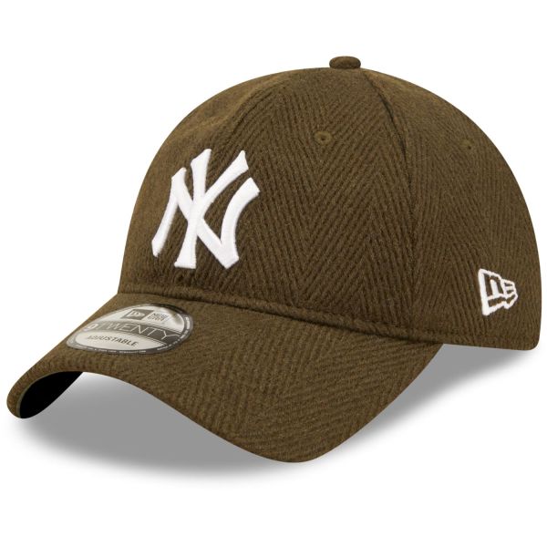 New Era 9Twenty Cap - HERRINGBONE New York Yankees oliv