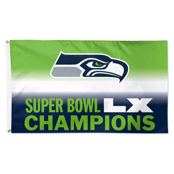 Seattle Seahawks SB LX Flagge 150x90cm Banner Deluxe Fahne