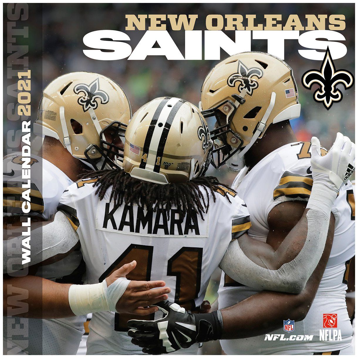 amfoo - Turner NFL 30x30cm Wand-Kalender 2021 New Orleans Saints