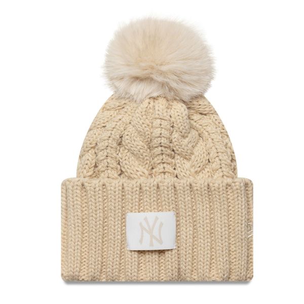 New Era Kinder Mädchen Wintermütze - NY Yankees beige