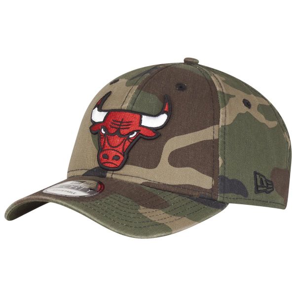 New Era 9Forty Cap - Chicago Bulls washed wood camo