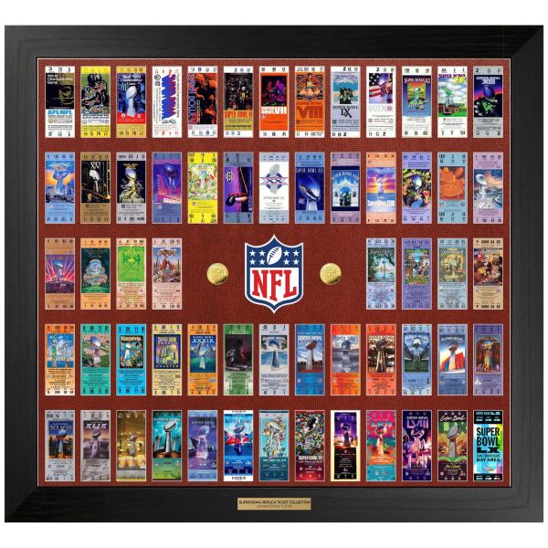 NFL Super Bowl 60x Tickets Coin Collection Frame Set