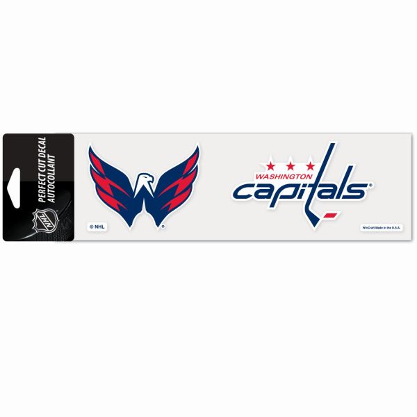 NHL Perfect Cut Autocollant 8x25cm Washington Capitals