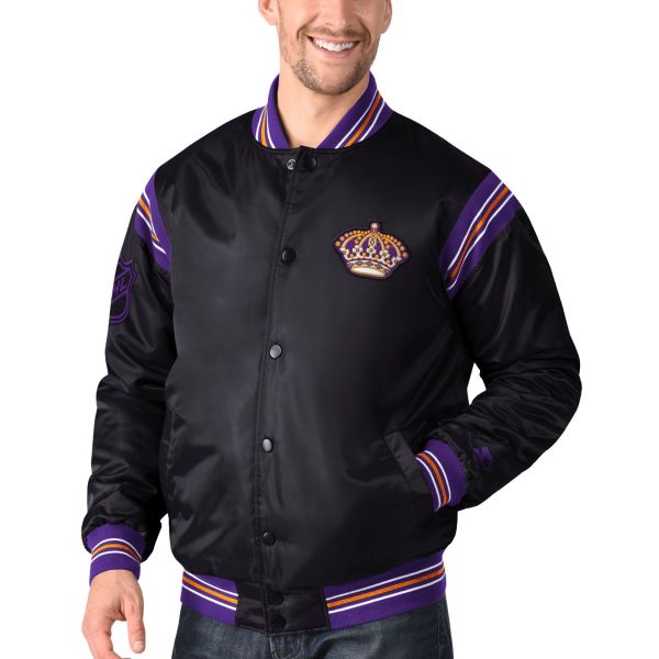 STARTER NHL Los Angeles Kings ENFORCER Varsity Satin Jacket