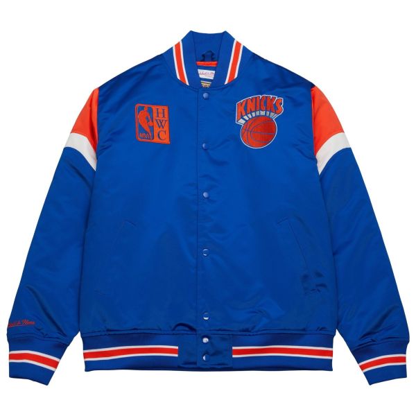 M&N Heavyweight Satin Jacket NBA New York Knicks