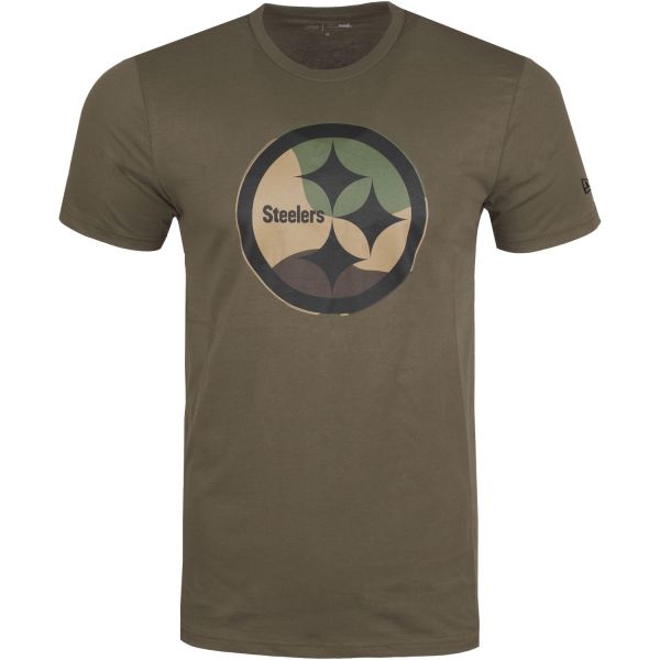 New Era Camo Logo Shirt - NFL Pittsburgh Steelers oliv