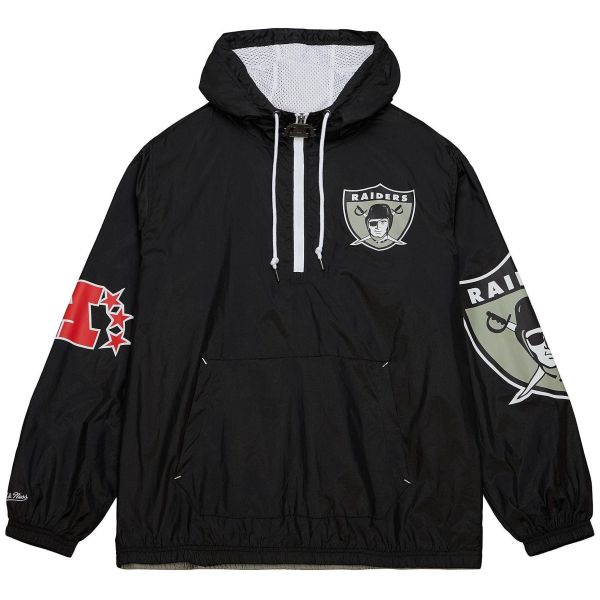 M&N Windbreaker Anorak Jacket - ORIGINS Oakland Raiders