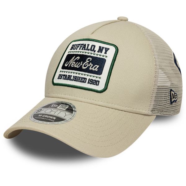New Era 9Twenty Trucker Cap - M-Crown Brand Patches beige