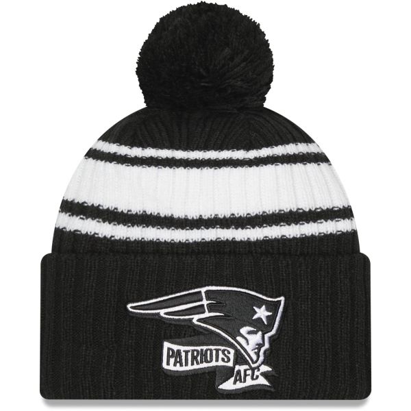 New Era SIDELINE BLACK Knit Beanie - New England Patriots