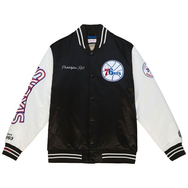 M&N Varsity Satin Jacke - NBA Philadelphia 76ers