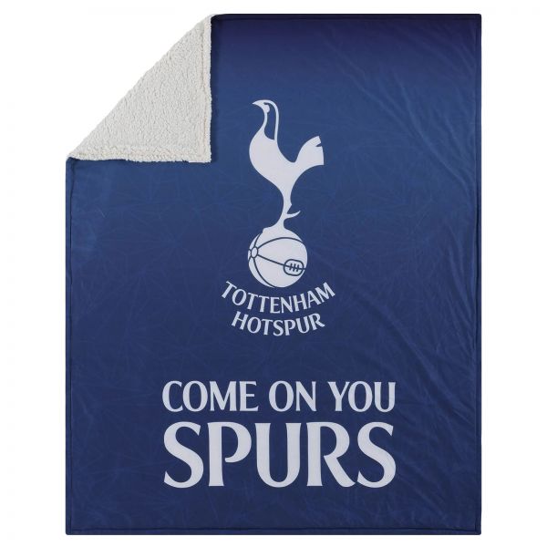 Tottenham Hotspur EPL Slogan Sherpa Plush Throw Blanket