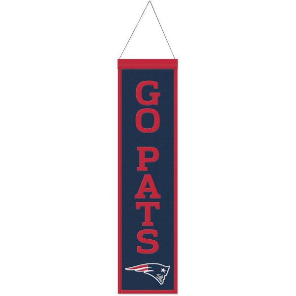 New England Patriots SLOGAN NFL Wool Banner 80x20cm