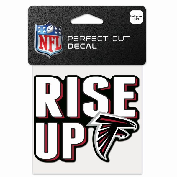 NFL Perfect Cut 10x10cm Aufkleber Atlanta Falcons SLOGAN