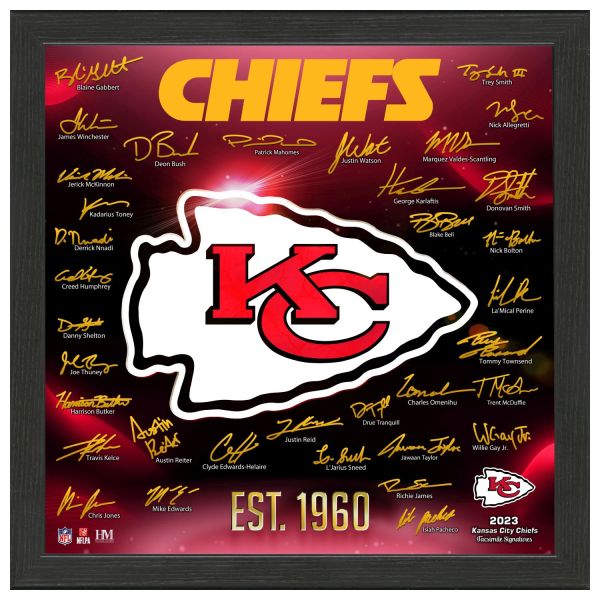 Kansas City Chiefs NFL Signature Logo Photo Frame 33x33cm