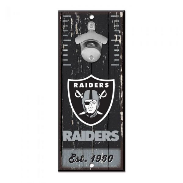 Wincraft BOTTLE OPENER Wood Sign - NFL Las Vegas Raiders