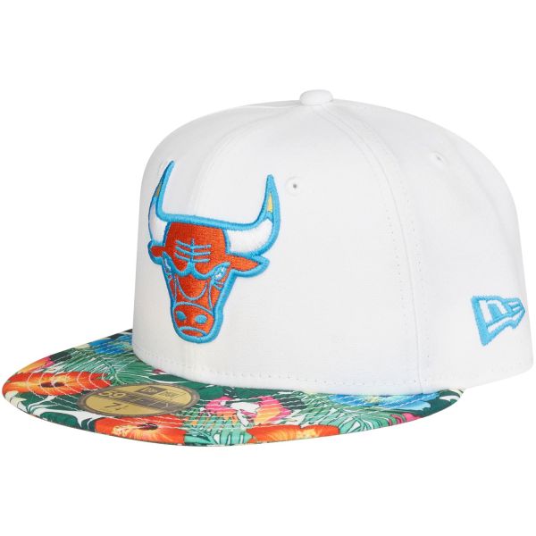 New Era 59Fifty Fitted Cap - Chicago Bulls white / floral