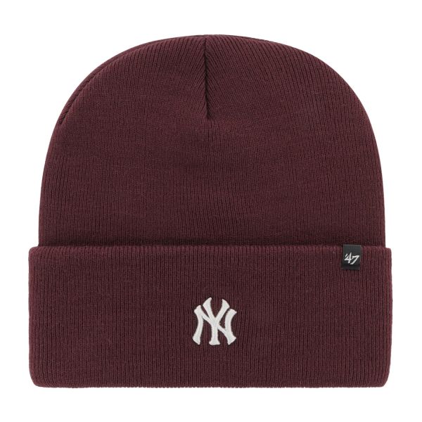 47 Brand Knit Beanie - BASE RUNNER New York Yankees maroon