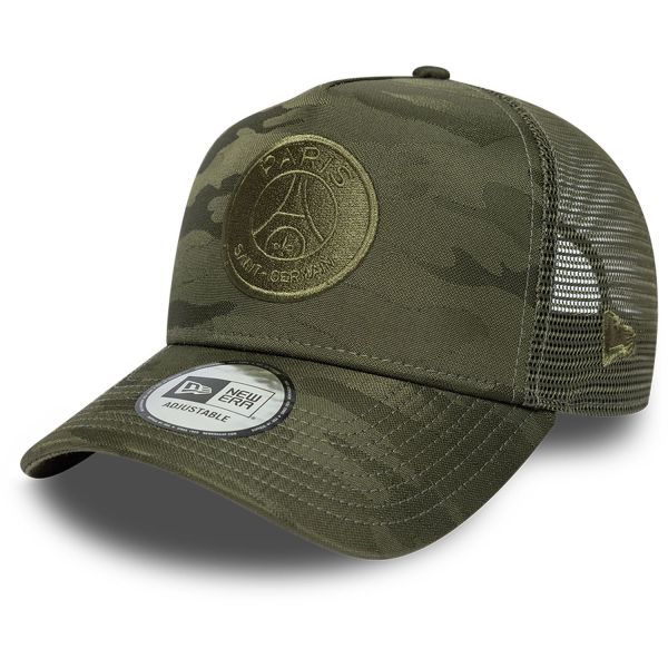 New Era A-Frame Mesh Trucker Cap Paris Saint-Germain oliv