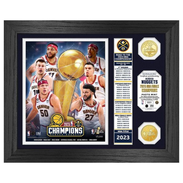 Denver Nuggets 2023 NBA Champions Banner Photo Mint Bild