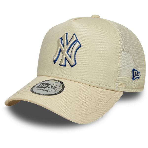 New Era A-Frame Trucker Cap - OUTLINE New York Yankees beige