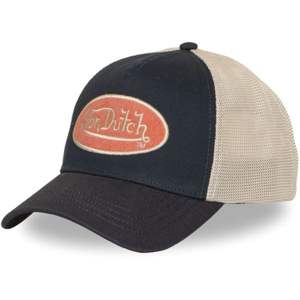 Von Dutch Trucker Mesh Snapback Cap - TERRY PATCH navy