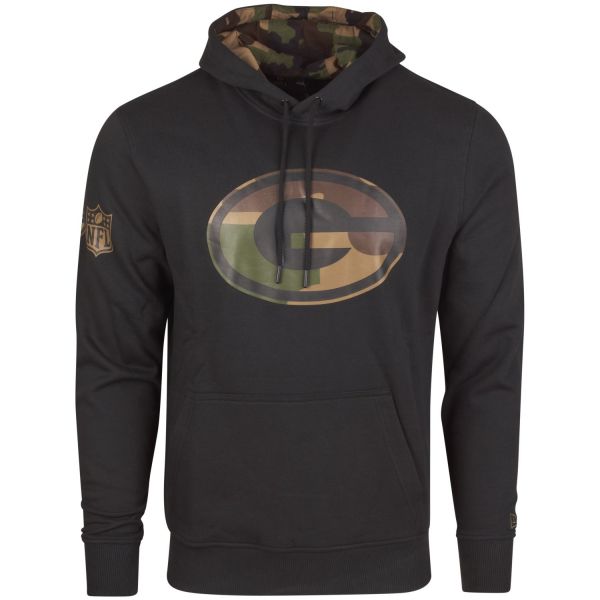 New Era Fleece Hoody - NFL Green Bay Packers schwarz / camo