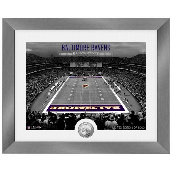 Baltimore Ravens NFL Stadion Silber Coin Bild 40x33cm