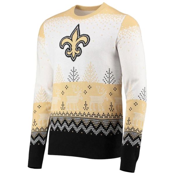 NFL Ugly Sweater XMAS Knit Pullover - New Orleans Saints