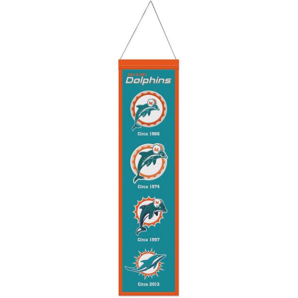 Miami Dolphins EVOLUTION NFL Wool Banner 80x20cm