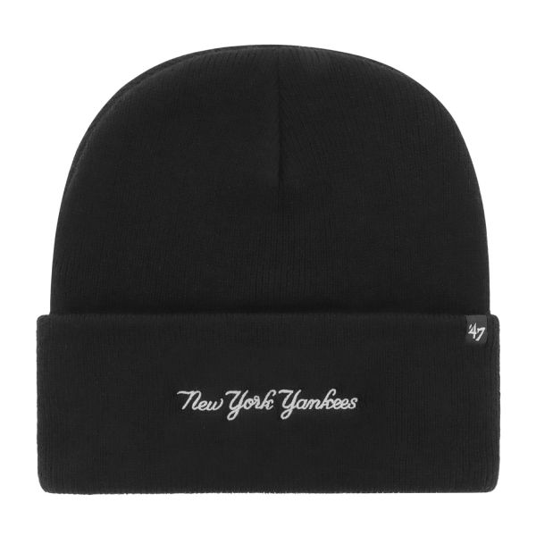 47 Brand Knit Beanie - BASE SCRIPT New York Yankees noir