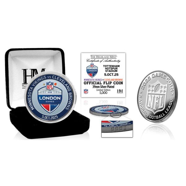 NFL London Game 2025 Vikings vs. Browns Flip Coin (39 mm)