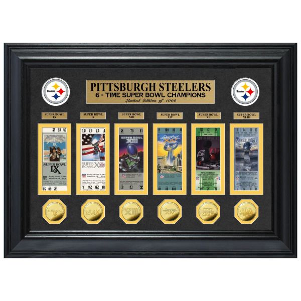 Pittsburgh Steelers Super Bowl Deluxe Gold Coin Ticket Bild