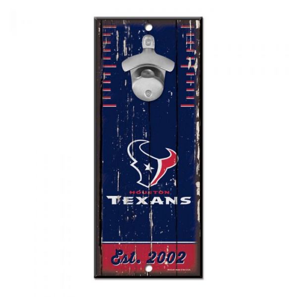 Wincraft BOTTLE OPENER Wood Sign - NFL Houston Texans